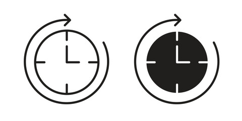 Timelapse icons simple vector set. logo sign symbol set