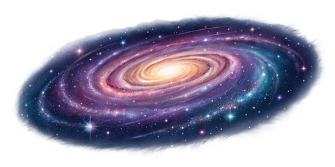 Dreamy Watercolor Spiral Galaxy with Vibrant Cosmic Colors
Ethereal Cosmic Watercolor Painting of a Glowing Galaxy