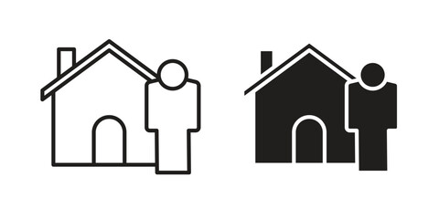 Tenant icons simple vector set. logo sign symbol set