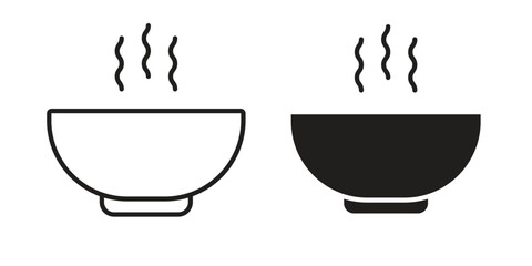 Soup icons simple vector set. logo sign symbol set