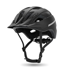 Fototapeta premium Black Bicycle Helmet for Safety.