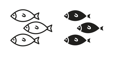 Shoal icons simple vector set. logo sign symbol set