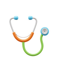Colorful Stethoscope Illustration for Medical Healthcare Concepts