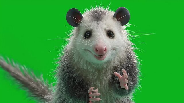 Cute isolated furry animals chipmunk and hamster on a white background