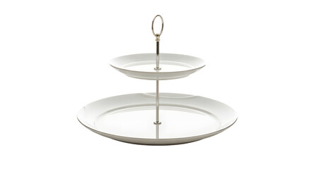 Two tiered serving dish for cakes and pastries isolated PNG with Transparent Background