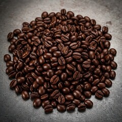 Fototapeta premium Rich Aroma: Premium Coffee Beans for Energy and Focus in Your Daily Routine or Cafe Branding