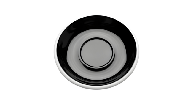 Isolated shiny black and silver audio volume control knob component for technology interface design isolated PNG with Transparent Background - Powered by Adobe