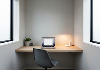 Minimalist Workstation in Corner
