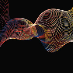 Abstract Halftone Wave Dotted Background