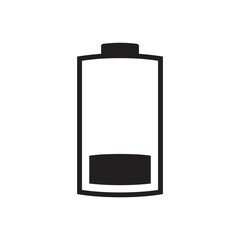 Empty Power Cell Outline Minimalist Status Icon