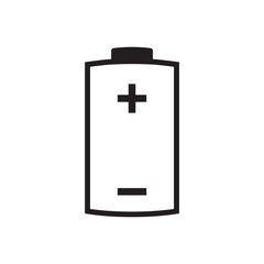 Outline Battery Positive Terminal Plus Sign Icon