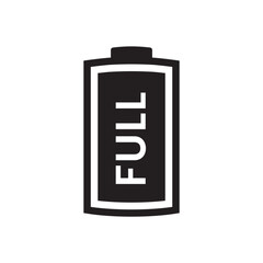 Solid Battery Maximum Charge with 'FULL' Text