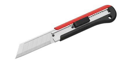 Utility knife for cutting and trimming tasks isolated PNG with Transparent Background