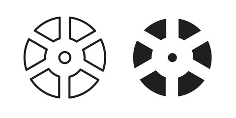 Radioactive icons simple vector set. logo sign symbol set