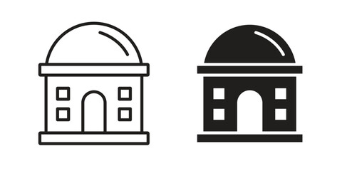 Planetarium icons simple vector set. logo sign symbol set