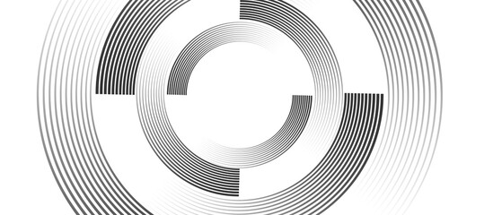 techno abstract background overlap layer on white space with glowing black and white circles shape decoration