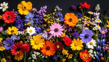 Vibrant wildflower arrangement