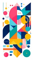 Obraz premium Vibrant geometric abstract design
