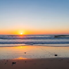 Fototapeta premium Sunset Beach Scene.