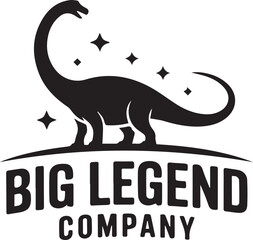 big legend company vector logo sauropod emblem bold brand mark suitable for print web and packaging © AIcon Star