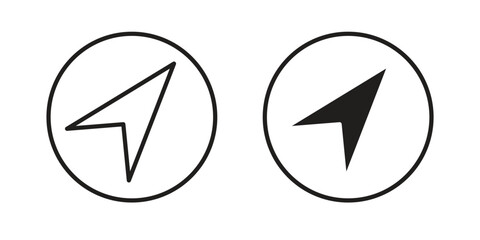 Navigate icons simple vector set. logo sign symbol set