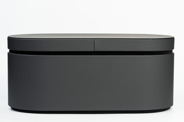 Black oval box side view