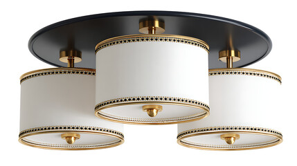 Four-Light Drum Shade Ceiling Light Fixture ornate 8f95