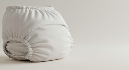 Reusable cloth diaper concept on a simple studio background demonstrating eco-friendly parenting