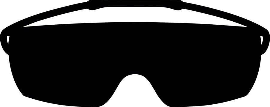 virtual reality headset silhouette, vr box black symbol