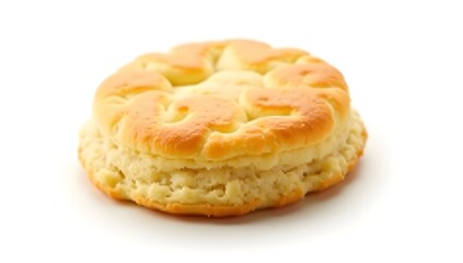 Golden flaky biscuit with textured layers bakery style appetizing food photography delicious sweet snack wallpaper for dessert background tasty biscuit
