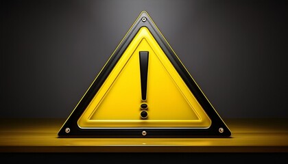 yellow triangle warning sign with exclamation mark 2
