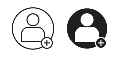 Follower icons simple vector set. logo sign symbol set