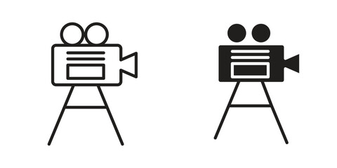 Film making icons simple vector set. logo sign symbol set