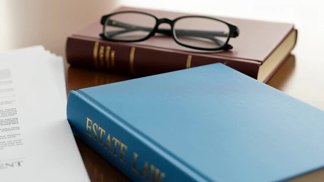 Estate Law Book Last Will Testament Documents, 4k video footage