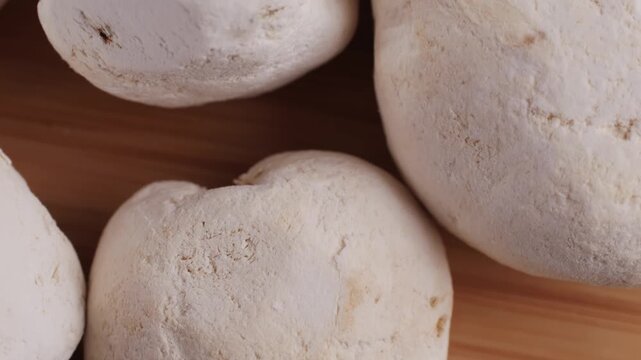 White chunos potatoes from Peru, chuno food from potato, bolivian peruvian traditional dish. 