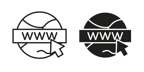 Domain icons simple vector set. logo sign symbol set