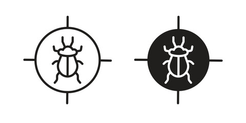 Debug icons simple vector set. logo sign symbol set