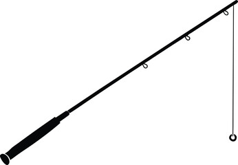 fishing rod silhouette fishing rod icon