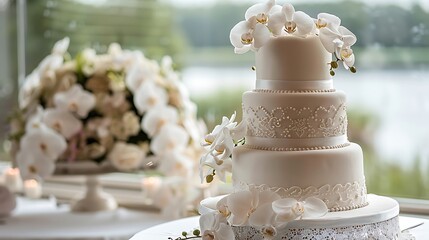 Elegant Wedding and Celebration Cakes in Beautiful Outdoor and Indoor Settings