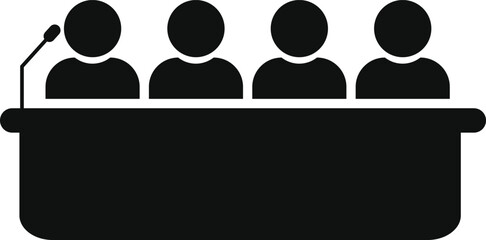 Business meeting icon. Meeting Icon. black design in trendy style
