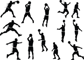 basketball, player, sport, athlete, game, dribble, dunk, jump, shoot, rebound, silhouette, motion, action, energy, performance, competition, training, fitness, court, teamwork