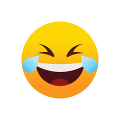Laughing Out Loud (LOL) Emoticon Vector for Business & Finance Humor