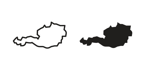 Austria icons simple vector set. logo sign symbol set