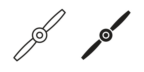 Airscrew icons simple vector set. logo sign symbol set