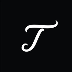 initial T design, monogram T art, single letter T, letter T mark, elegant T lettering, stylized T, chic T monogram, bespoke T logo, monoline T, intertwined T
