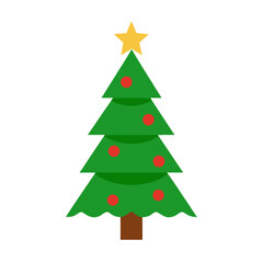 christmas tree isolated on white