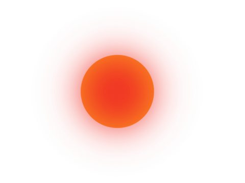 Abstract glowing red circle neon light effect with halo aura transparent PNG for template flyer poster banner background