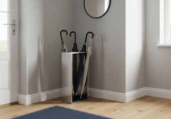 Umbrella Stand in Entry Corner 