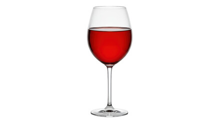 Elegant red wine in a tall glass isolated on a clean backdrop, perfect for celebrations and sophisticated events