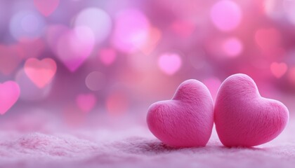 Fototapeta premium Valentine'S Day Super Sale Poster Template: Pink Abstract Design With Heart Ornaments For February 14 Celebration. Great Discounts Await!